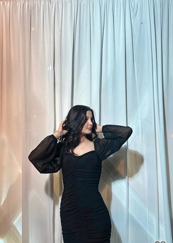 Kadın Siyah Elbise - Görsel 2