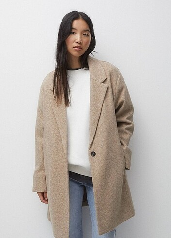 Pull and Bear Pull and bear kaşe kaban 