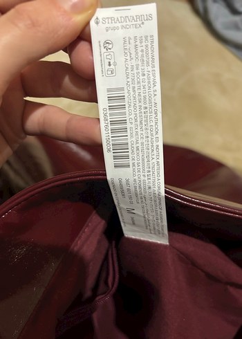 Stradivarius Parlak Bordo Deri Kadın Çanta - Görsel 5