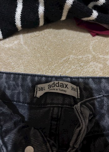 Gri Mini Denim Şort Kadın addax - Görsel 2