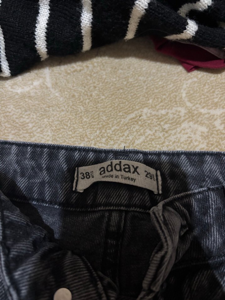 Gri Mini Denim Şort Kadın addax - Görsel 2