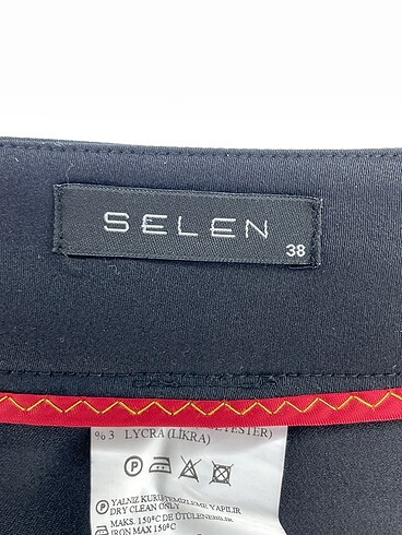 38 Beden siyah Renk PreLoved Kumaş Pantolon %70 İndirimli.