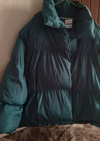 40 Beden Kadın Yeşil Midi Kışlık Mont