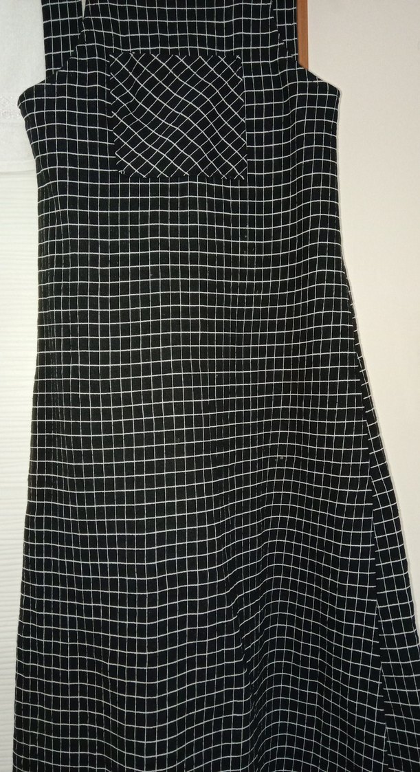 Gri Kareli jile elbise, elbise - Görsel 2