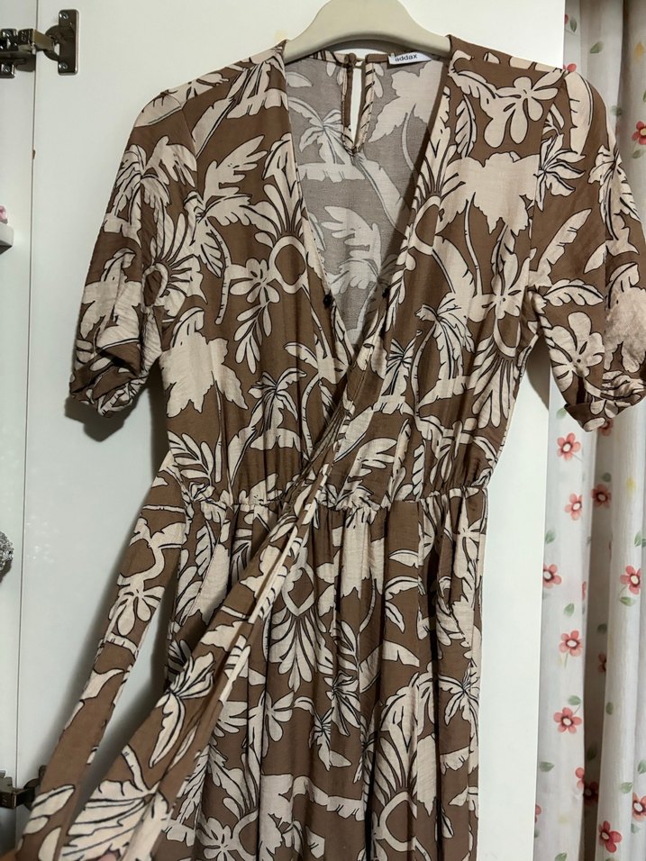 Bohem V Yaka Uzun Bağlamalı Tulum - Görsel 2