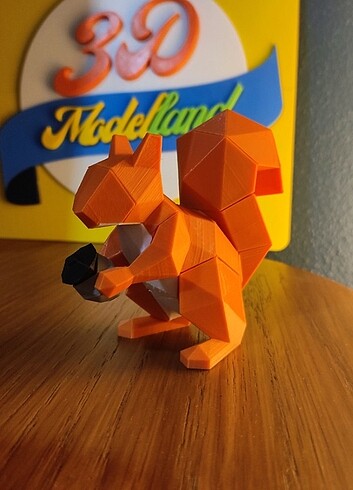  Beden Renk Mıknatıslı Sincap Puzzle 3D