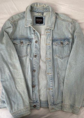 Düğmeli Denim Erkek Ceket