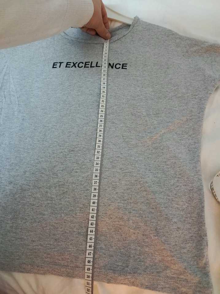 Gri Kısa Kollu Tişört - Görsel 2