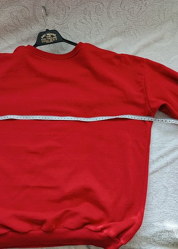 Kırmızı  Baskılı Sweatshirt - Görsel 3
