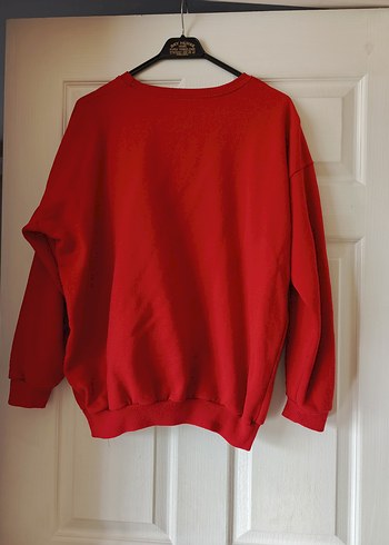 Kırmızı  Baskılı Sweatshirt - Görsel 2