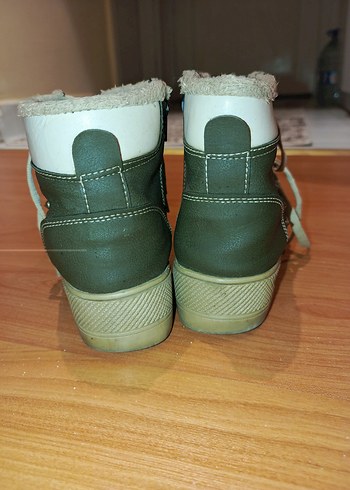 Kürklü Yeşil Kadın Botu - Görsel 4