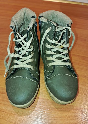 Kürklü Yeşil Kadın Botu - Görsel 3