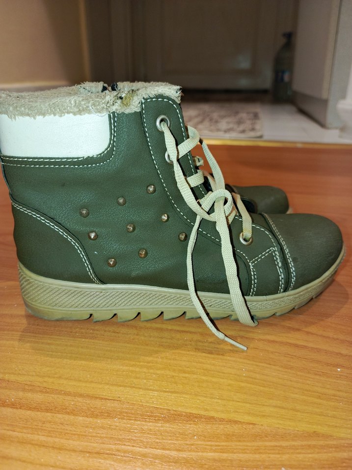 Kürklü Yeşil Kadın Botu - Görsel 2