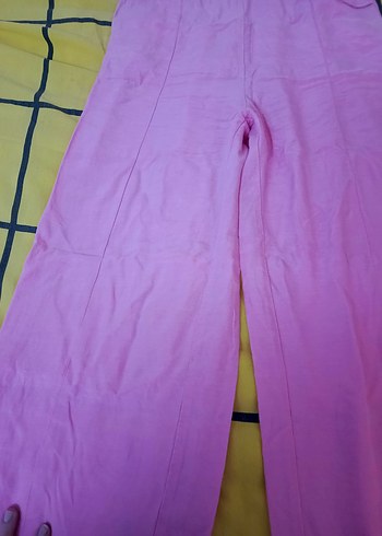 Pembe Bol Kesim yazlık Pantolon - Görsel 3