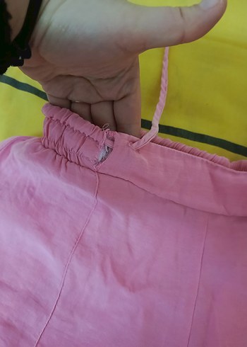 Pembe Bol Kesim yazlık Pantolon - Görsel 5