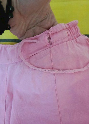 Pembe Bol Kesim yazlık Pantolon - Görsel 4