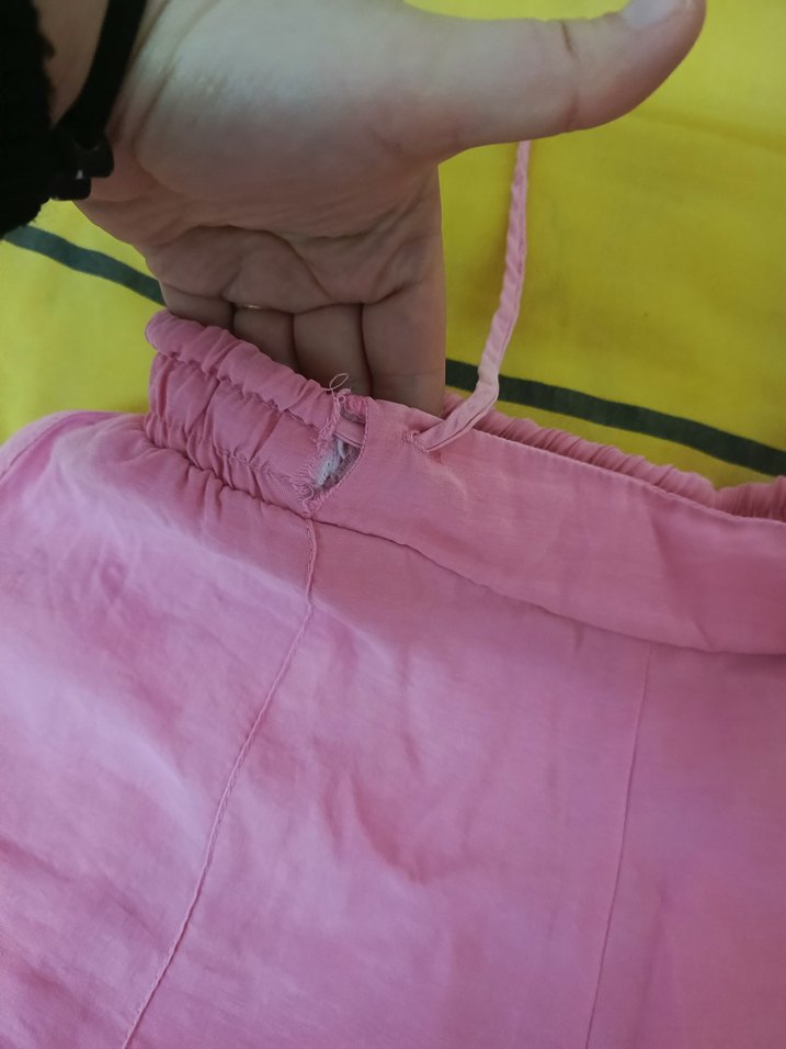 Pembe Bol Kesim yazlık Pantolon - Görsel 5