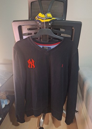 Siyah Polo Erkek Sweatshirt