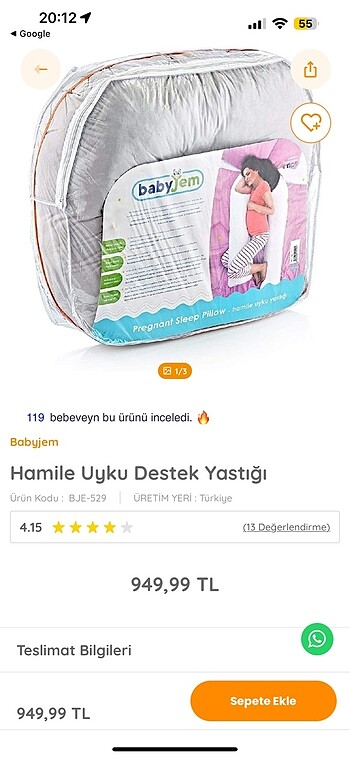 BabyJem Hamile yastığı