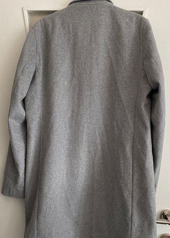 Gri Düğmeli Midi Erkek Kaban - Görsel 2