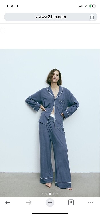 H&M Pamuklu Pijama Takımı