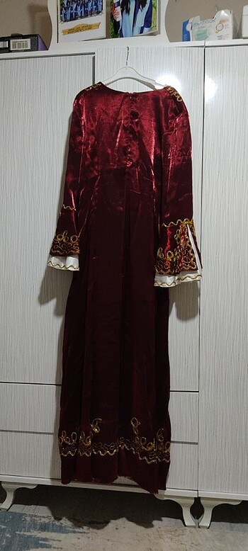 42 Beden bordo Renk Kına elbisesi birleşik 