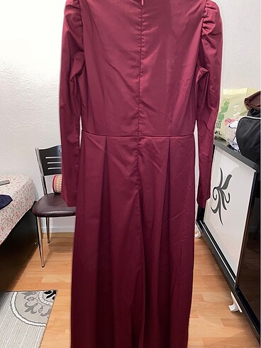 38 Beden bordo Renk Elbise