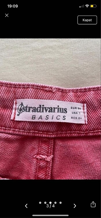 34 Beden Stradivarius şort