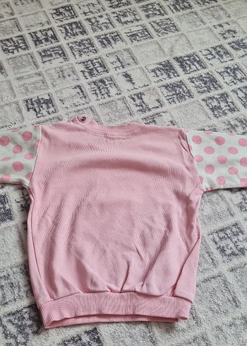 Kız Çocuk Pembe Baskılı Uzun Kollu Sweatshirt - Görsel 2