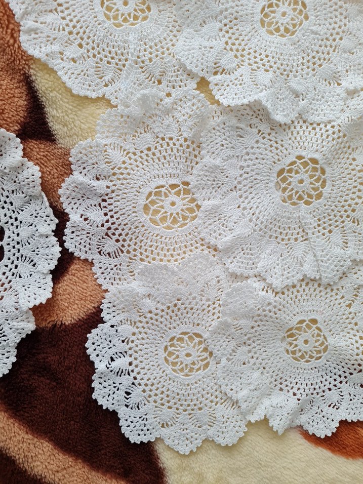El Yapımı Beyaz Dantel Örtüler - Görsel 3