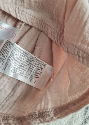 Kız Çocuk Pembe Keten Uzun Kollu tunik.sweat - Görsel 5