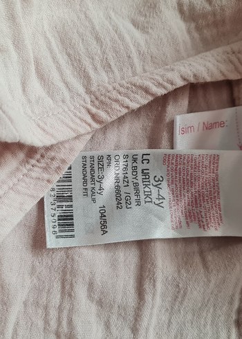 Kız Çocuk Pembe Keten Uzun Kollu tunik.sweat - Görsel 4