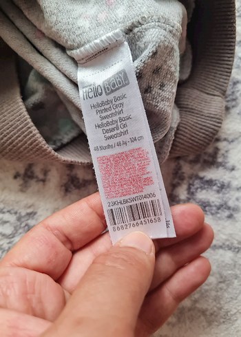 Kız Çocuk Gri Uzun Kollu Baskılı Sweatshirt - Görsel 4