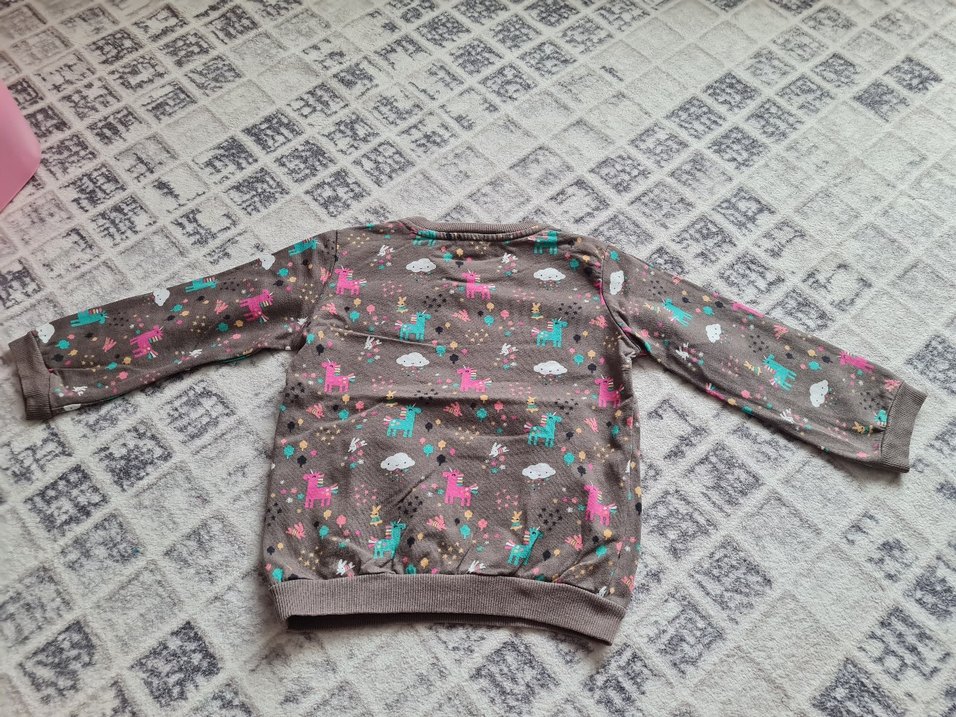 Kız Çocuk Gri Uzun Kollu Baskılı Sweatshirt - Görsel 2