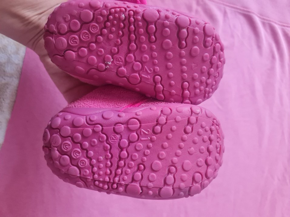 Kız Çocuk Pembe Nakışlı Sıcak Terlik - Görsel 3