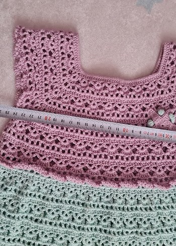 Kız Çocuk Dantel Detaylı Örgü Elbise - Görsel 5