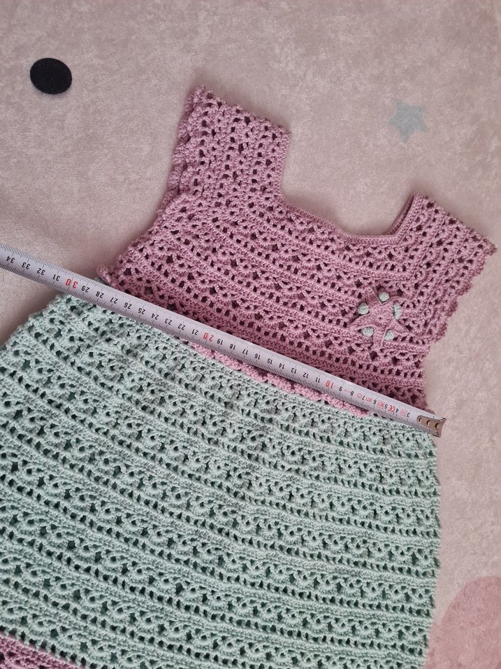 Kız Çocuk Dantel Detaylı Örgü Elbise - Görsel 4