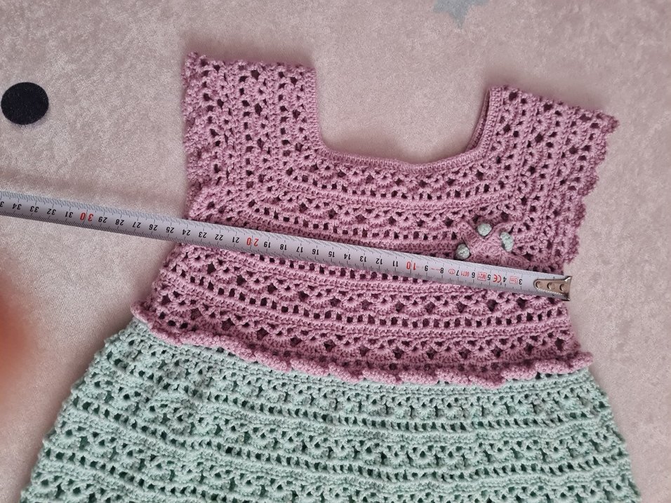 Kız Çocuk Dantel Detaylı Örgü Elbise - Görsel 5