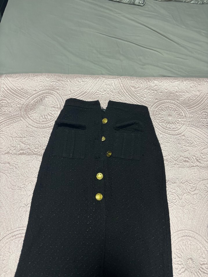 Trendyol & Milla Siyah Düğmeli Kumaş Pantolon - Görsel 4