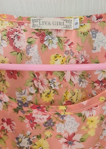 Livaa Pembe Çiçekli Bohem Midi Elbise