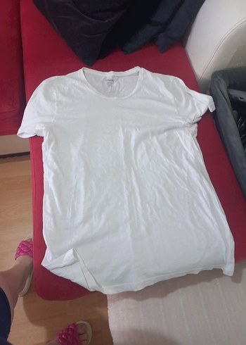 Erkek Beyaz Sade Kısa Kollu Atlet