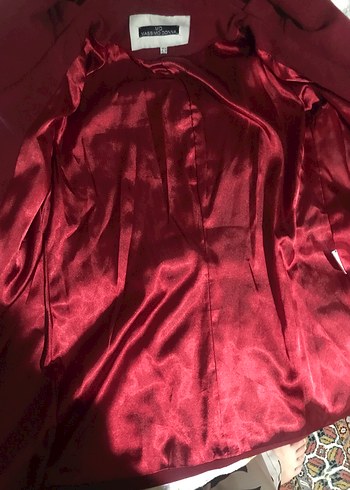 Kaşe kaban bordo - Görsel 9