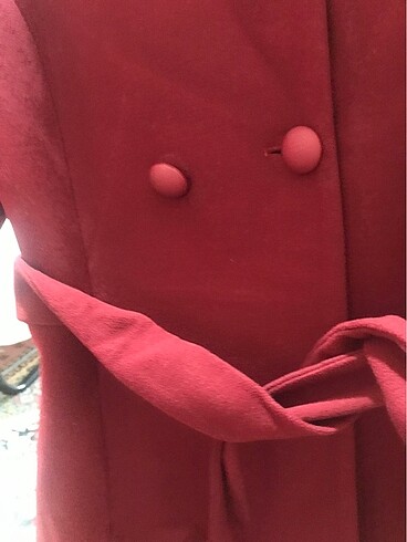 Kaşe kaban bordo - Görsel 2