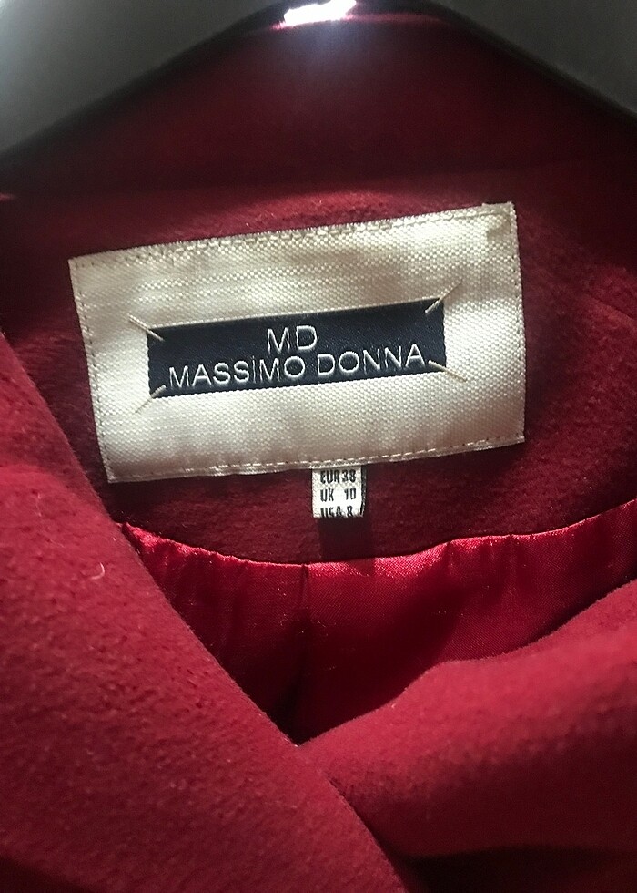 Kaşe kaban bordo - Görsel 3