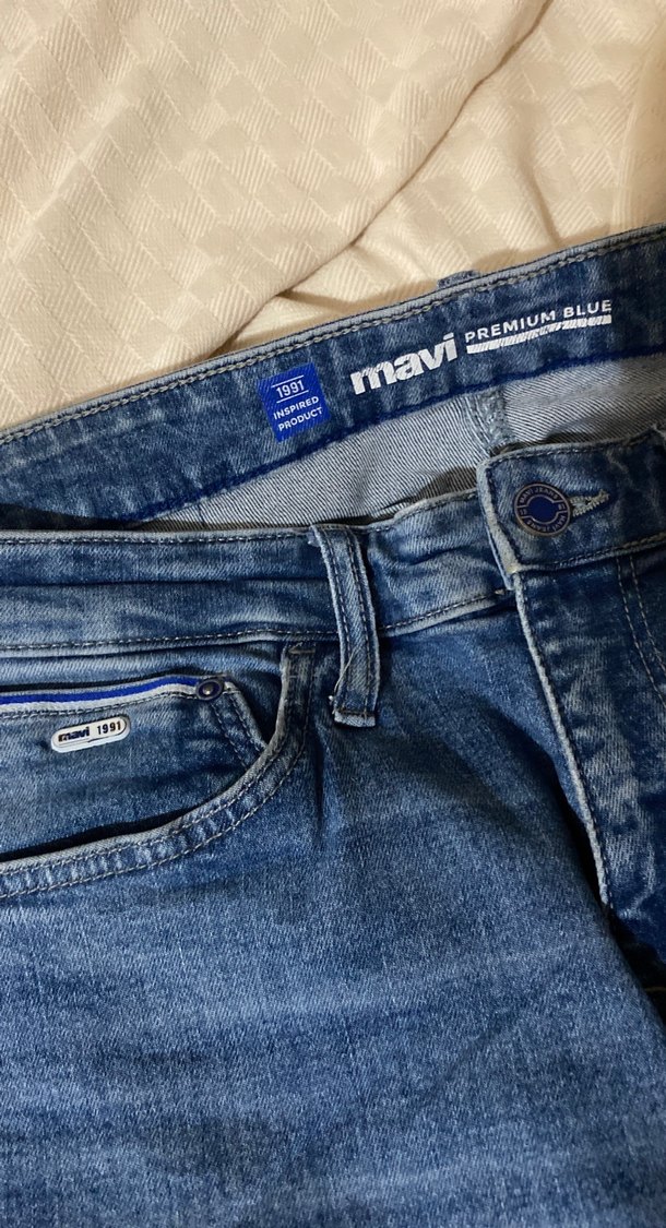 Mavi Kot pantolon erkek - Görsel 4