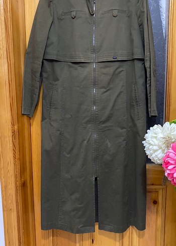 Haki yeşil uzun kap, - Görsel 3