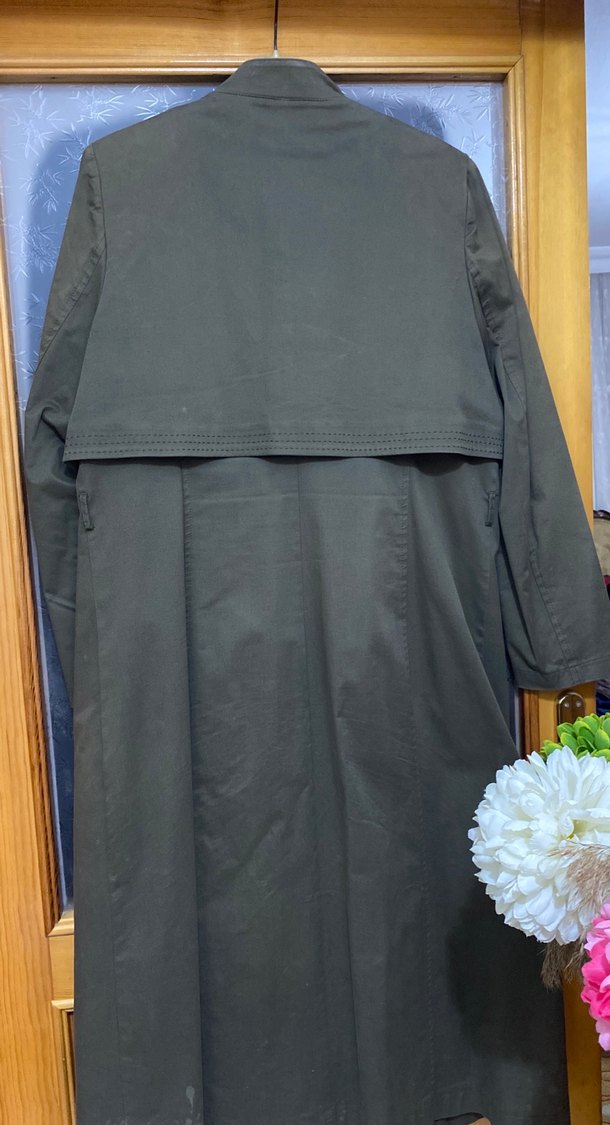 Haki yeşil uzun kap, - Görsel 4