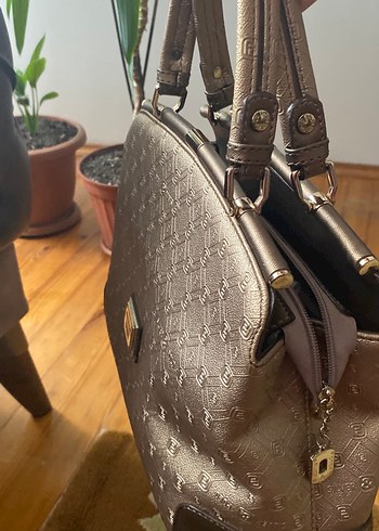 Gold kahve kadın çantası - Görsel 6