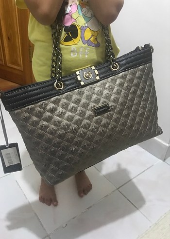 Gold Deri Kadın Çanta - - Görsel 9