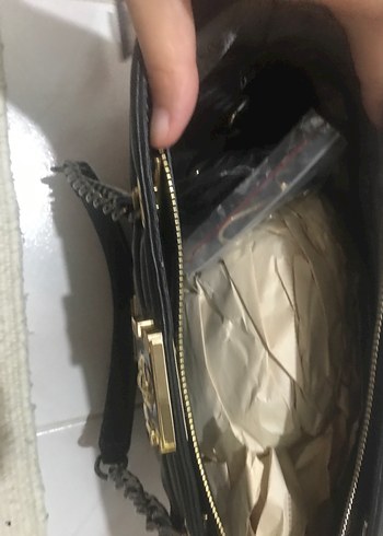 Gold Deri Kadın Çanta - - Görsel 8